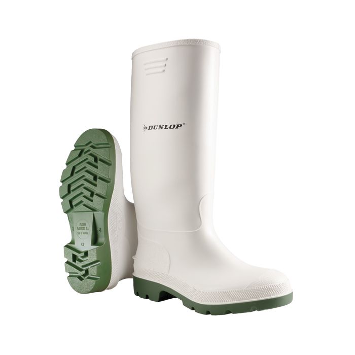 Dunlop Pricemastor White Non-Safety Wellington Boots - Durable, Waterproof, Grip