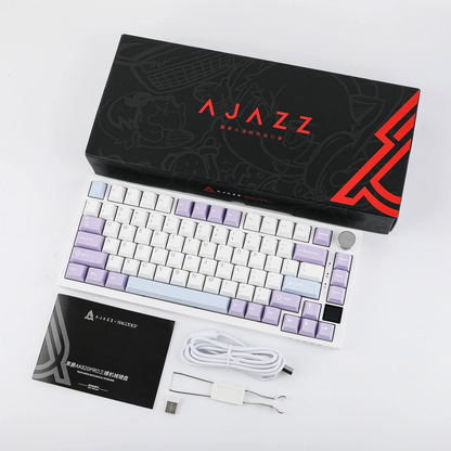 Ajazz AK820 Pro RGB Wireless Mechanical Keyboard with Smart TFT Screen Purple