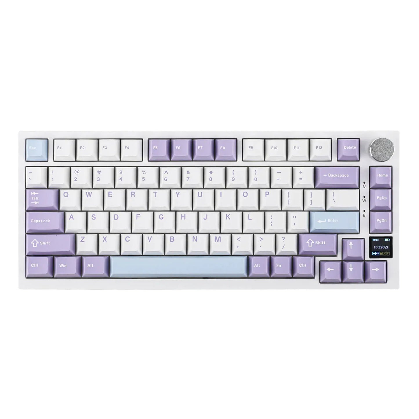 Ajazz AK820 Pro RGB Wireless Mechanical Keyboard with Smart TFT Screen Purple