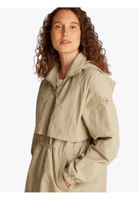 TOMMY HILFIGER Women's Windproof Stand-Up Collar Functional Jacket with Pockets