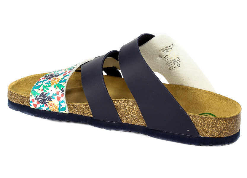 Brinkmann Women's Flat Floral Buckle Comfort Slides - Stylish Summer Footwear