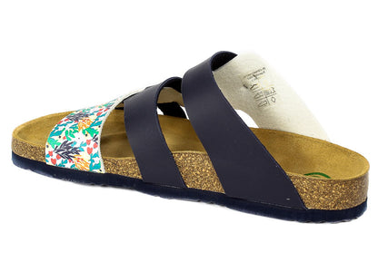 Brinkmann Women's Flat Floral Buckle Comfort Slides - Stylish Summer Footwear