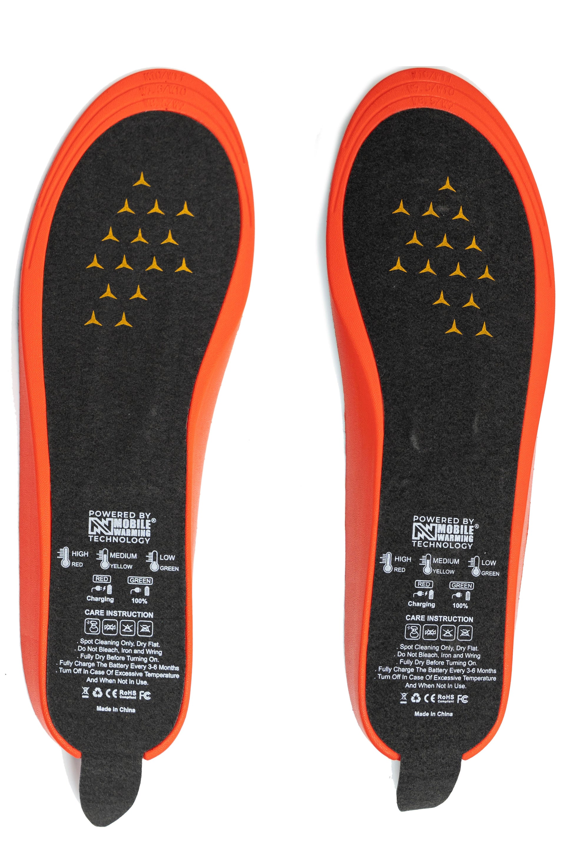 Mobile Warming Technology Heated Insoles with Remote Control
