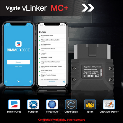 Vgate vLinker MC+ Bluetooth BLE OBD2 Scanner
