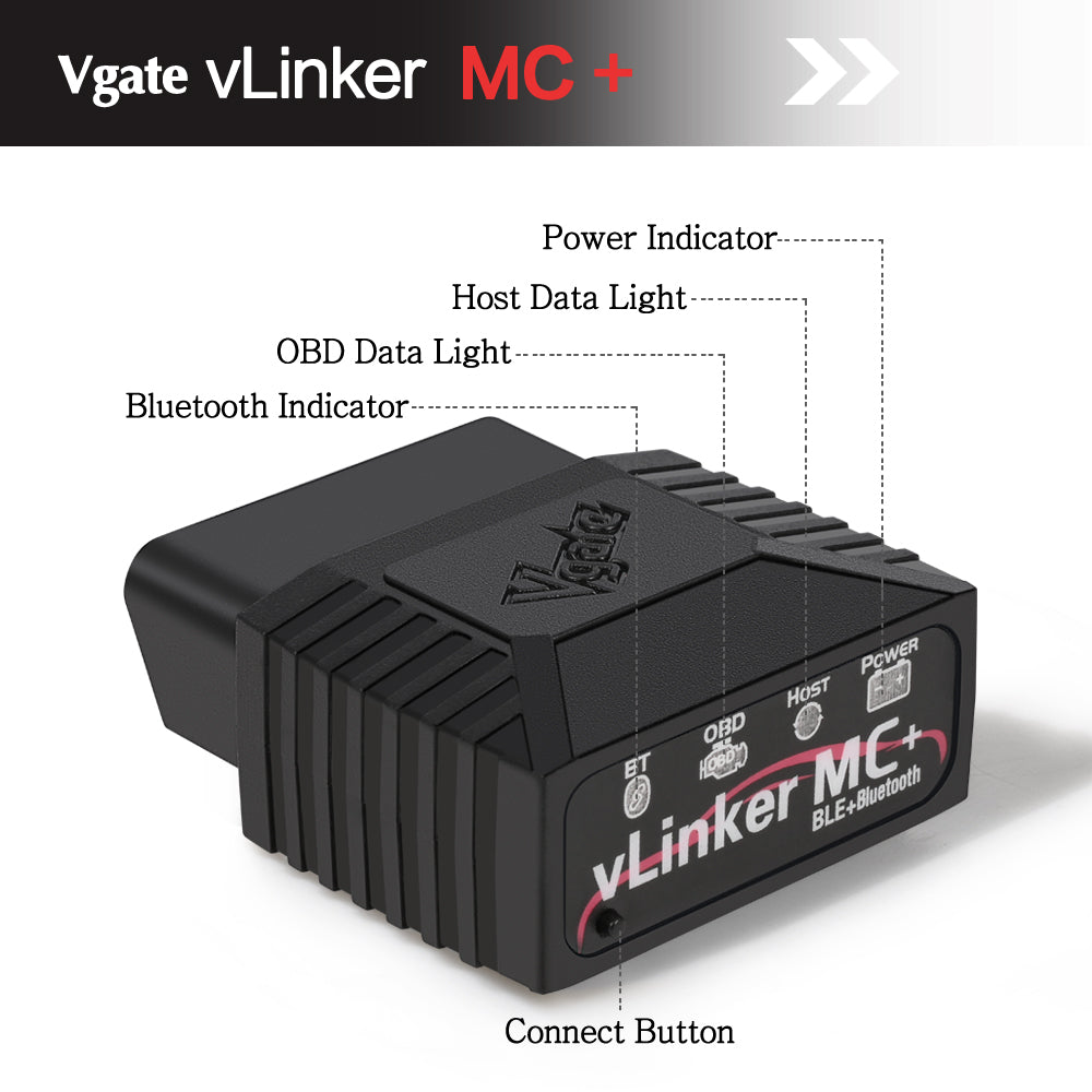 Vgate vLinker MC+ Bluetooth BLE OBD2 Scanner
