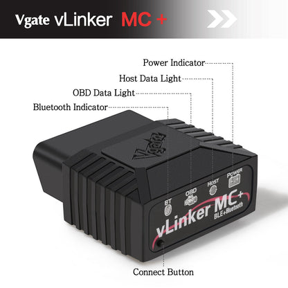 Vgate vLinker MC+ Bluetooth BLE OBD2 Scanner