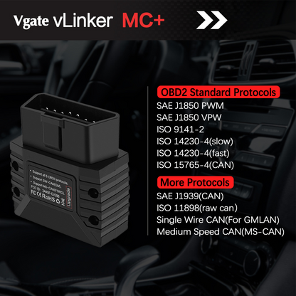 Vgate vLinker MC+ Bluetooth BLE OBD2 Scanner