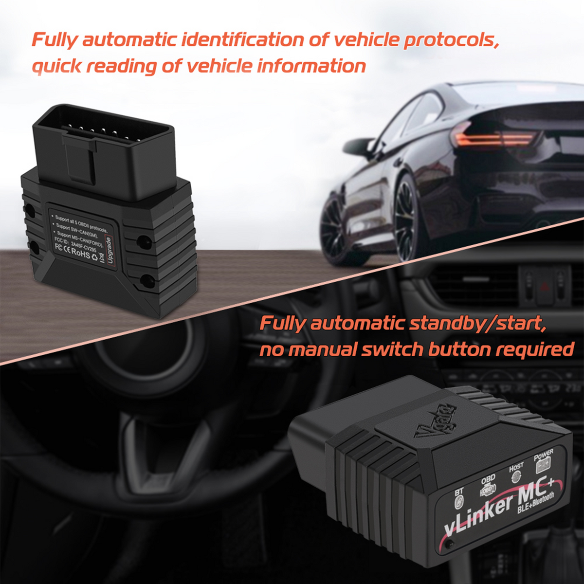 Vgate vLinker MC+ Bluetooth BLE OBD2 Scanner