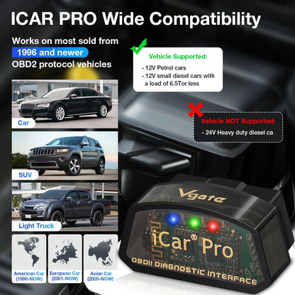 Vgate iCar Pro Wi-Fi OBD2 Diagnostic Scanner
