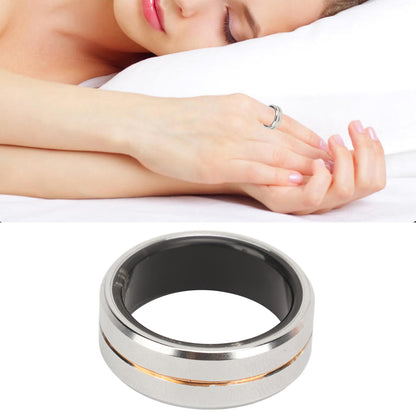 Silver Smart Ring Remote Control Health Tracker for Fitness