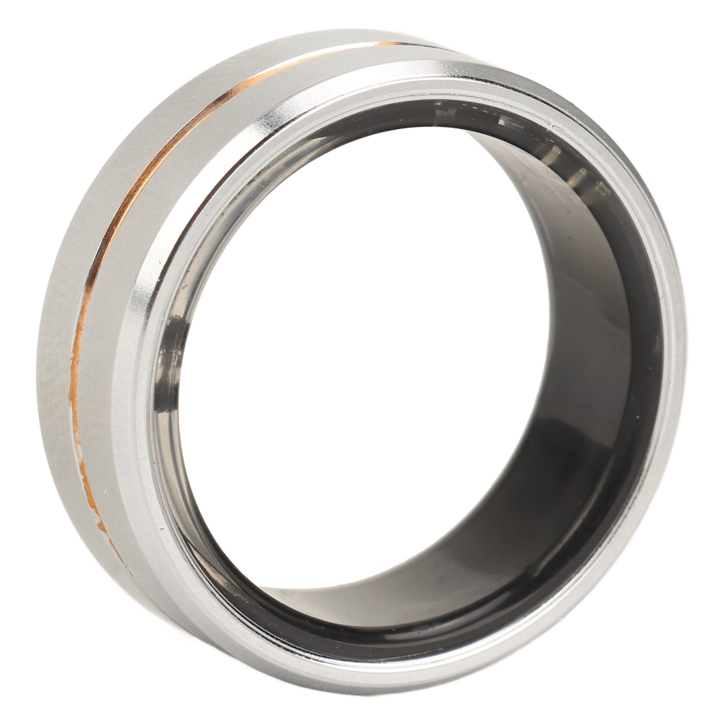 Silver Smart Ring Remote Control Health Tracker for Fitness