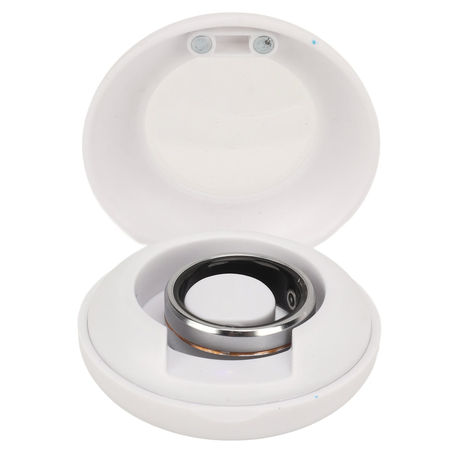 Silver Smart Ring Remote Control Health Tracker for Fitness