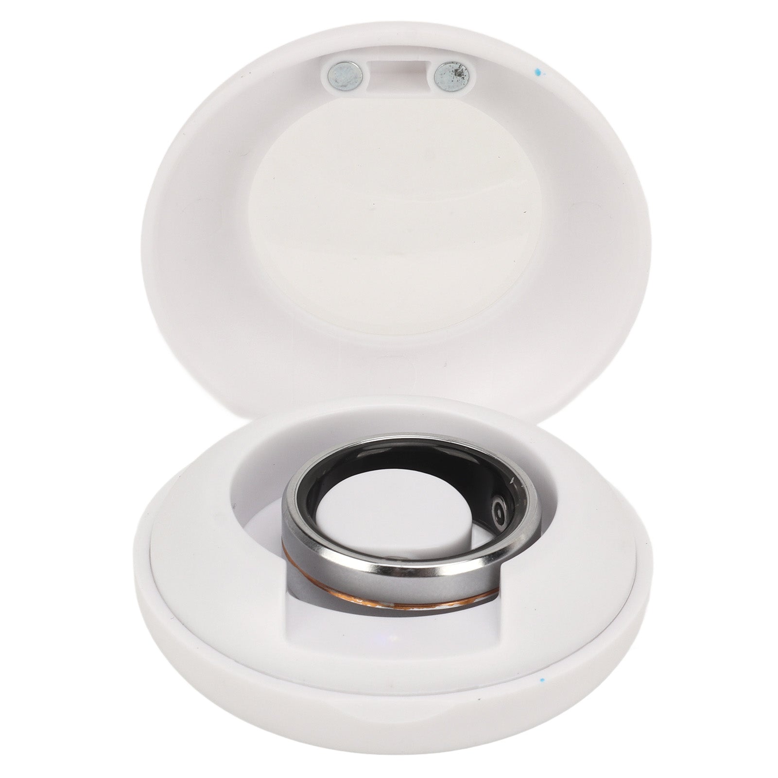 Silver Smart Ring Remote Control Health Tracker for Fitness