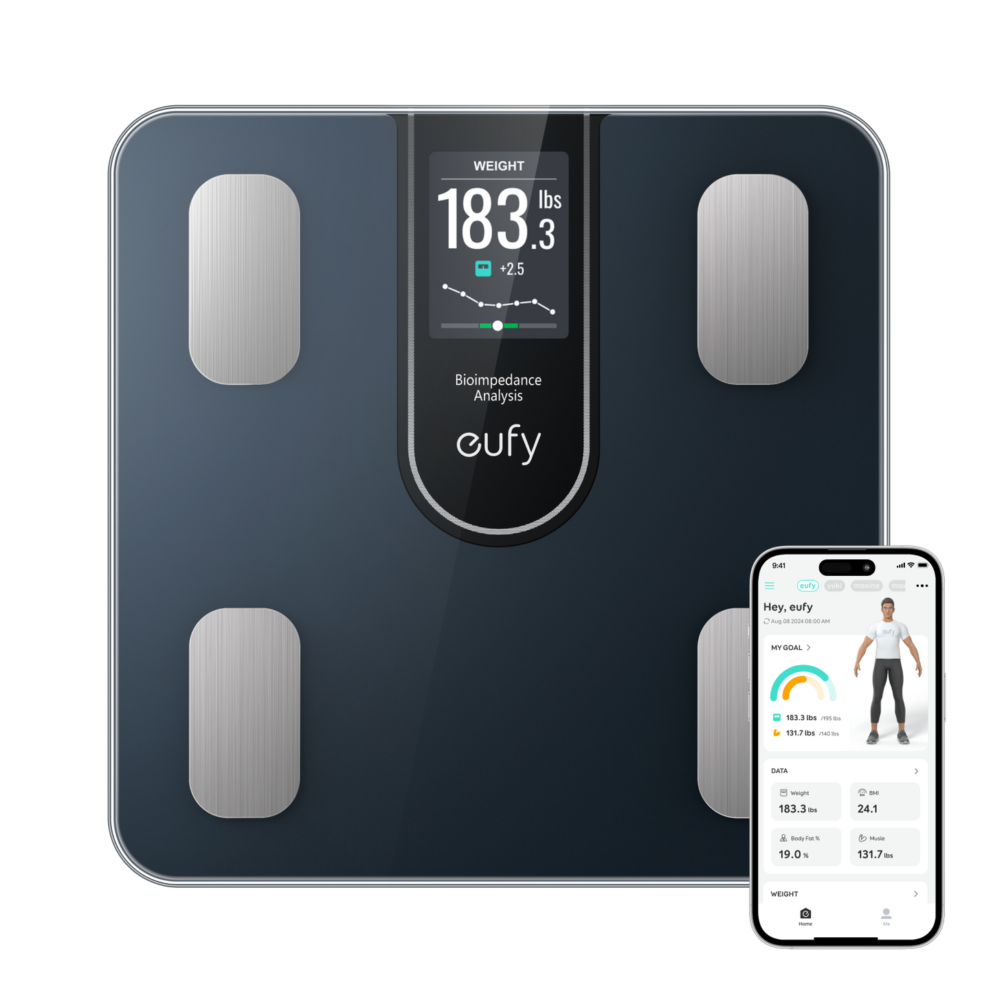 eufy Smart Scale C20: Accurate 16 Body Metrics, Large Display, Bluetooth