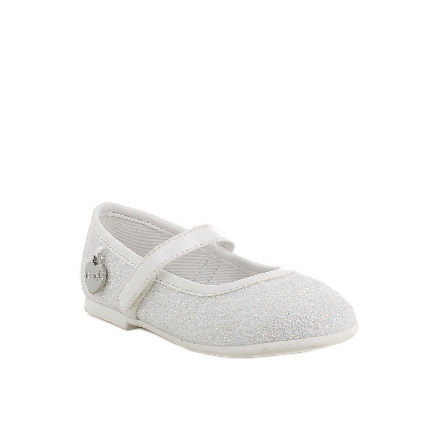 Girls' Elegant White Mary Jane Shoes with Velcro, Breathable Leather Insole