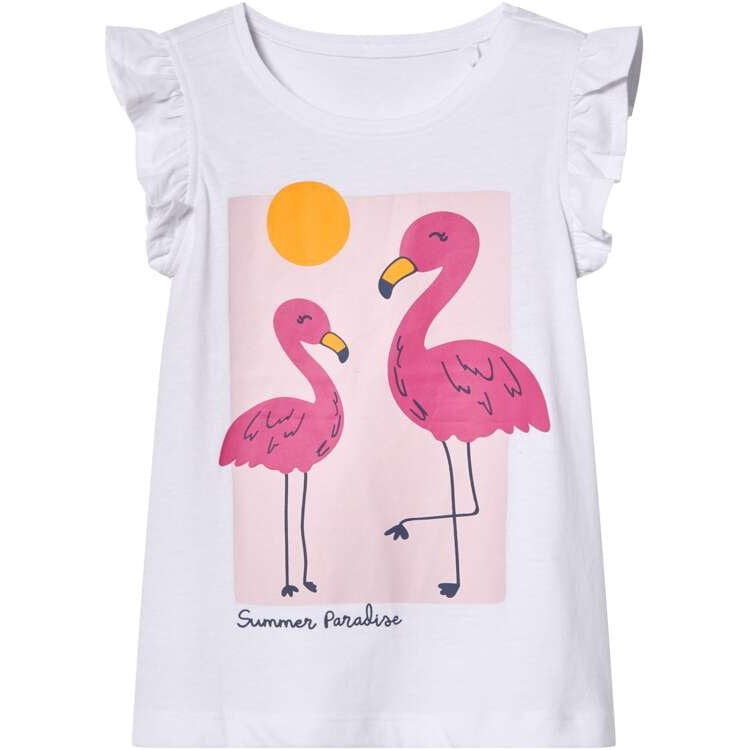 Lupilu Girls' Flamingo Cotton Graphic T-Shirt