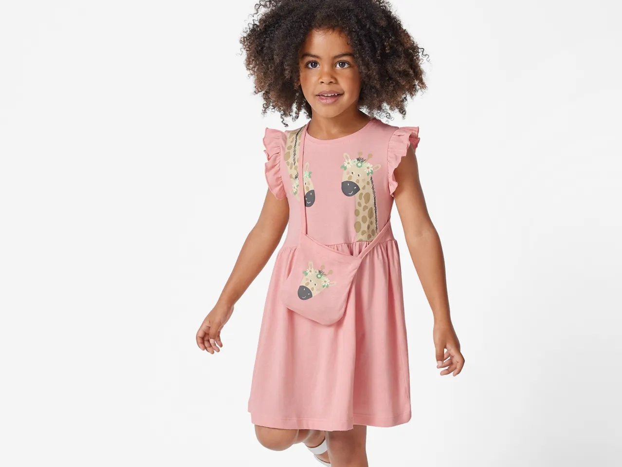Lidl Girls' Dress with Bag 100% Cotton 98/104