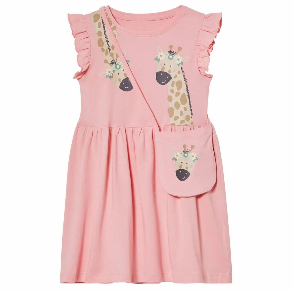 Lidl Girls' Dress with Bag 100% Cotton 98/104