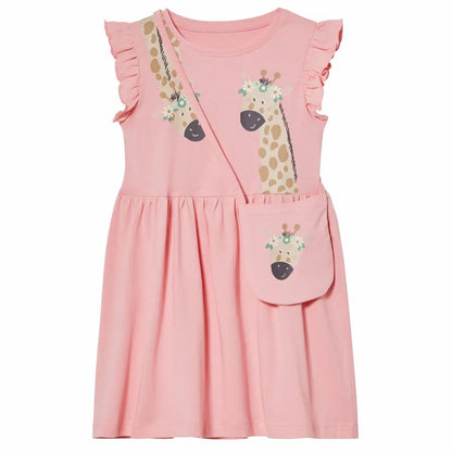 Lidl Girls' Dress with Bag 100% Cotton 98/104