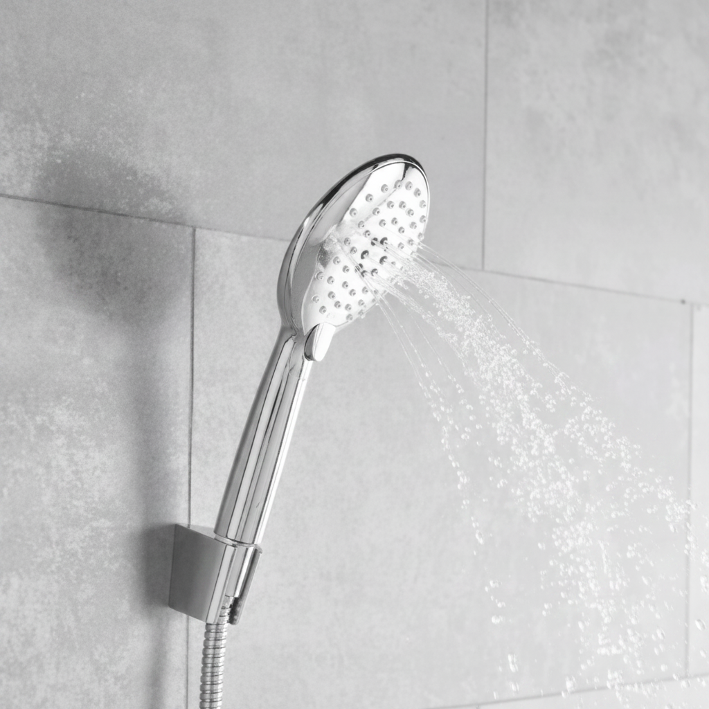 Livarno Home Shower Head Set with Hand Shower Round