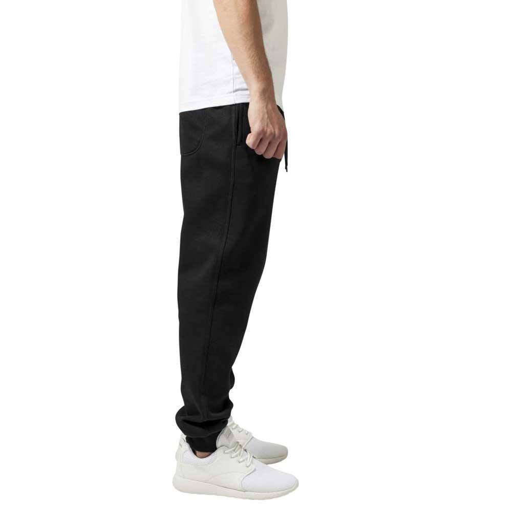 Urban Classics Men's Basic Black Jogging Pants: Comfort, Style, Zipper Pockets