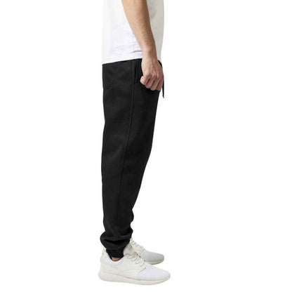 Urban Classics Men's Basic Black Jogging Pants: Comfort, Style, Zipper Pockets