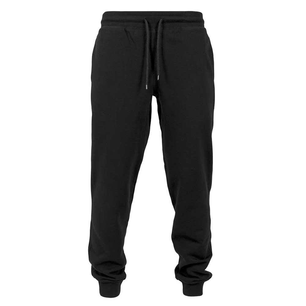 Urban Classics Men's Basic Black Jogging Pants: Comfort, Style, Zipper Pockets