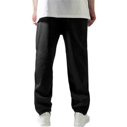 Urban Classics Men's Basic Black Jogging Pants: Comfort, Style, Zipper Pockets