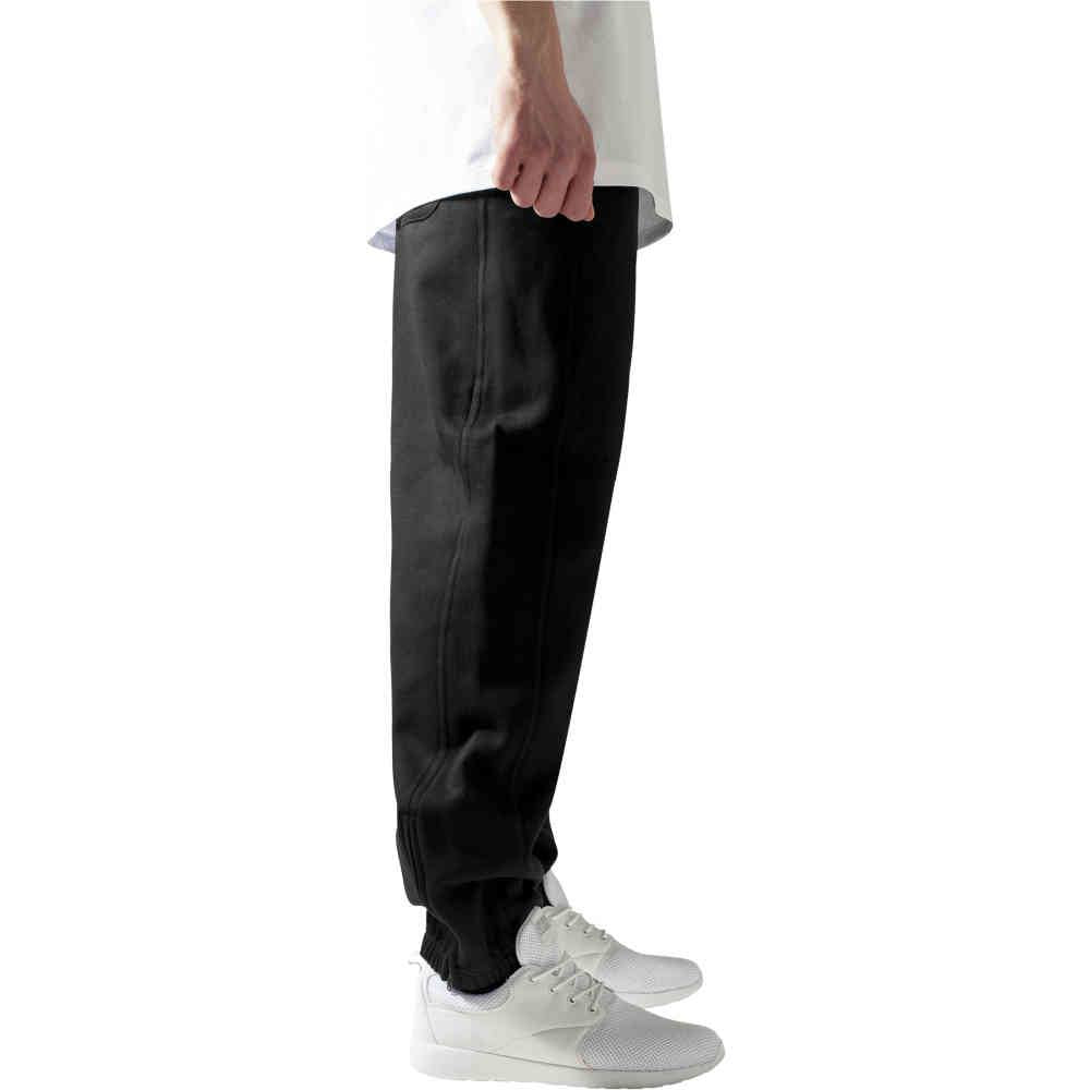 Urban Classics Men's Basic Black Jogging Pants: Comfort, Style, Zipper Pockets