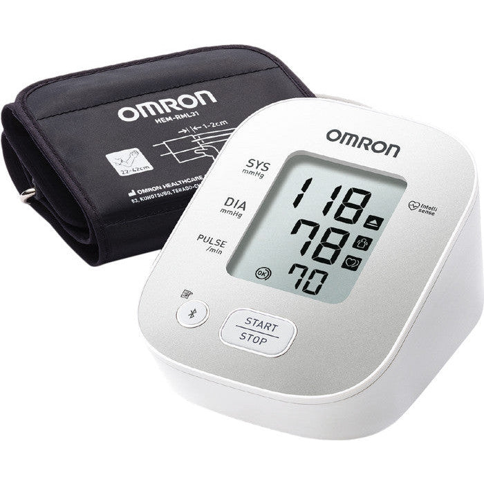 Omron X2 Smart+ Bluetooth Upper Arm Blood Pressure Monitor for Accurate Home Readings