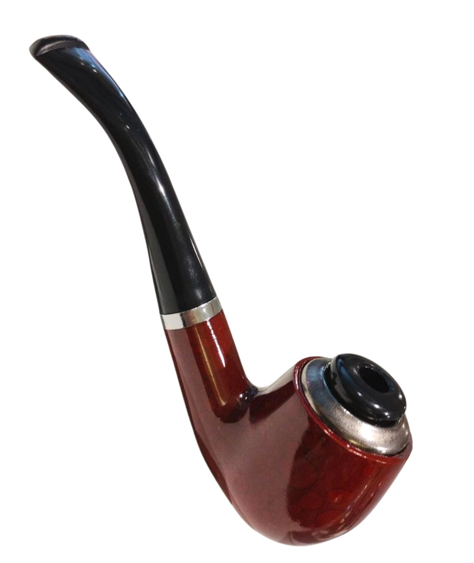 Premium Light Brown Wood Smoking Pipe - Heat Resistant Tobacco Accessory