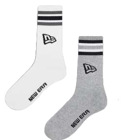 Premium New Era 3-Pack Retro Stripe Flag Logo Crew Socks - Multi-Color Comfort