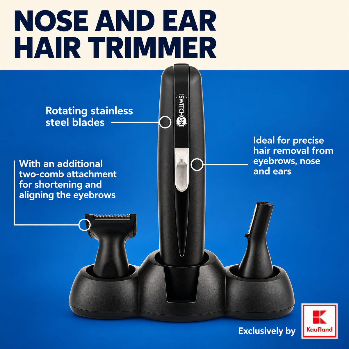 Kaufland SWITCH-ON Nose and Ear Hair Trimmer NT-C0201