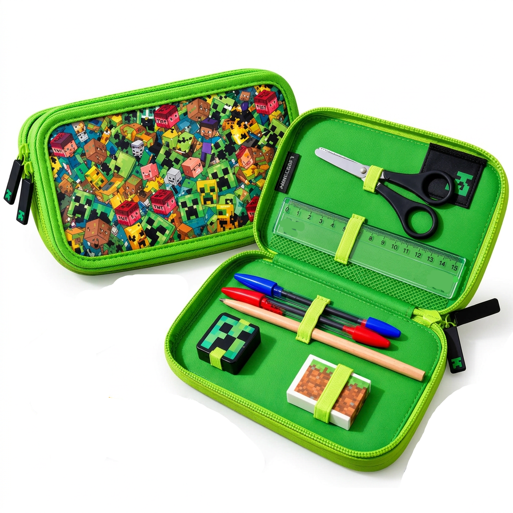Minecraft School Pencil Case 13x20x7 cm