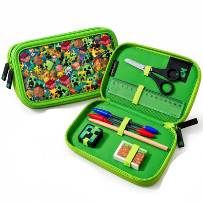 Minecraft School Pencil Case 13x20x7 cm