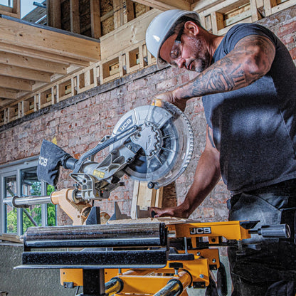 JCB 254mm 2000W Electric Sliding Mitre Saw with Laser Guide, Corded