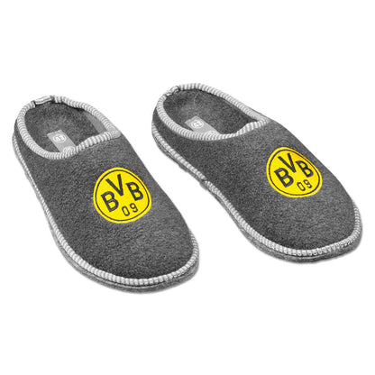 Official Borussia Dortmund Felt Slippers - Cozy Home Footwear for Fans