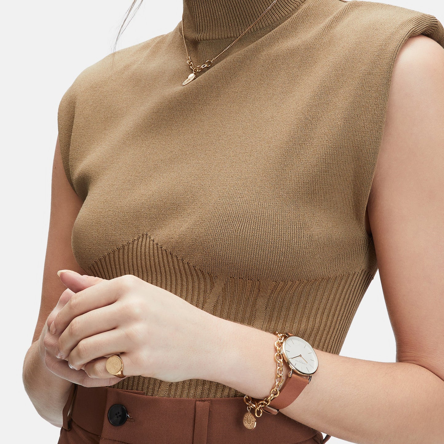 Liebeskind Berlin Gold Vintage Coins Stainless Steel Bracelet