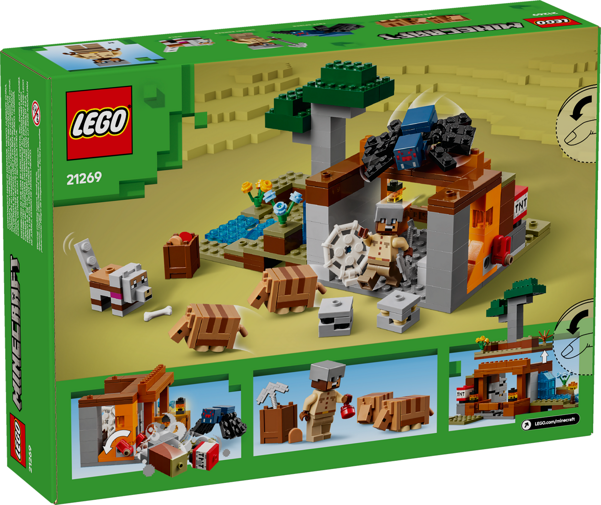 LEGO Minecraft Armadillo Mine Expedition Building Set with TNT Blast & Figures