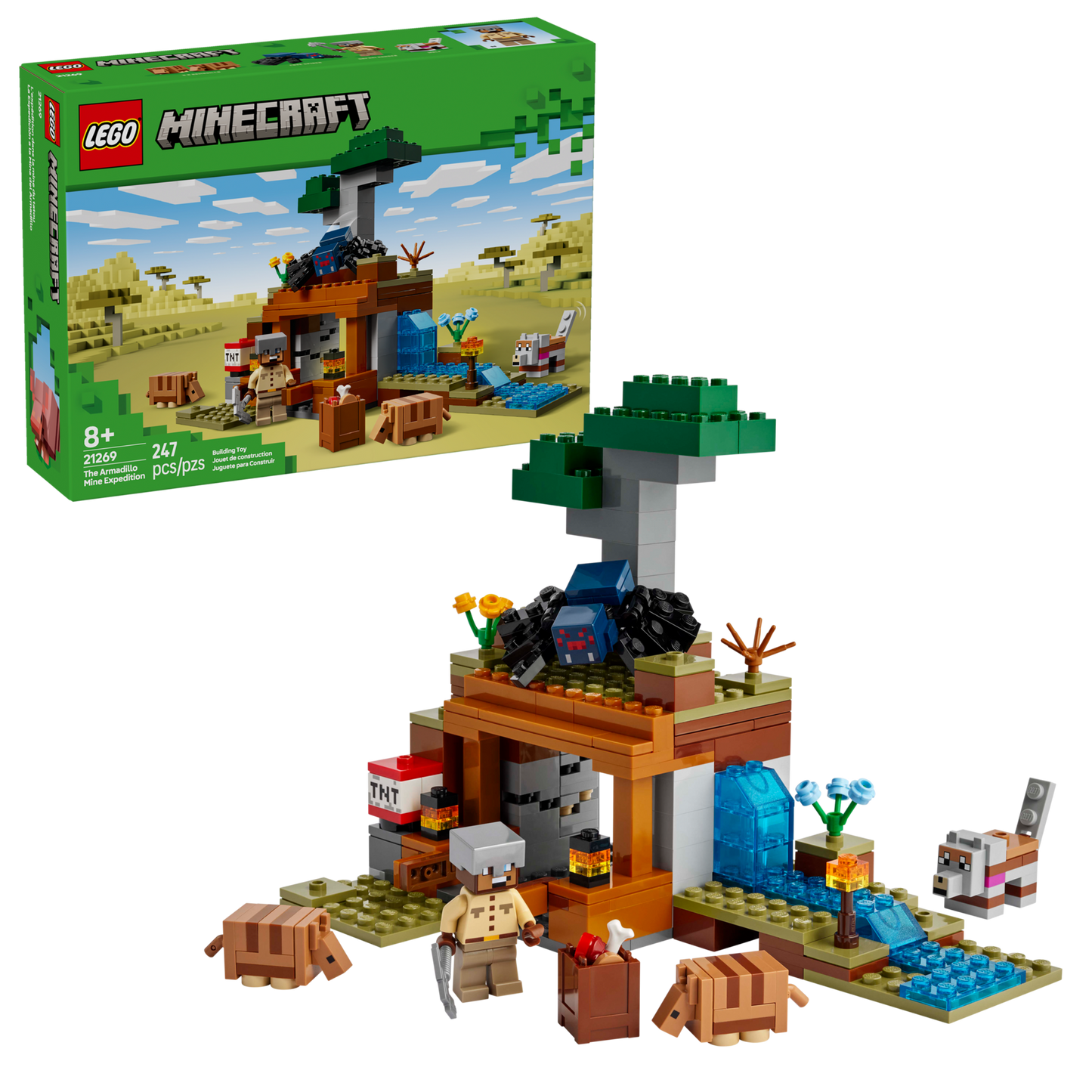LEGO Minecraft Armadillo Mine Expedition Building Set with TNT Blast & Figures