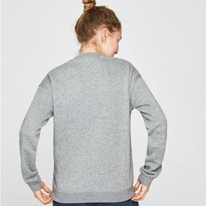 Pepe Jeans Women's Mickey Mouse Grey Casual Cotton Blend Sweatshirt