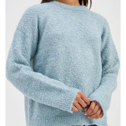 ONLY Cirola Women's Charming Celestial Blue Long Sleeve Knit Sweater, Effortlessly Cozy