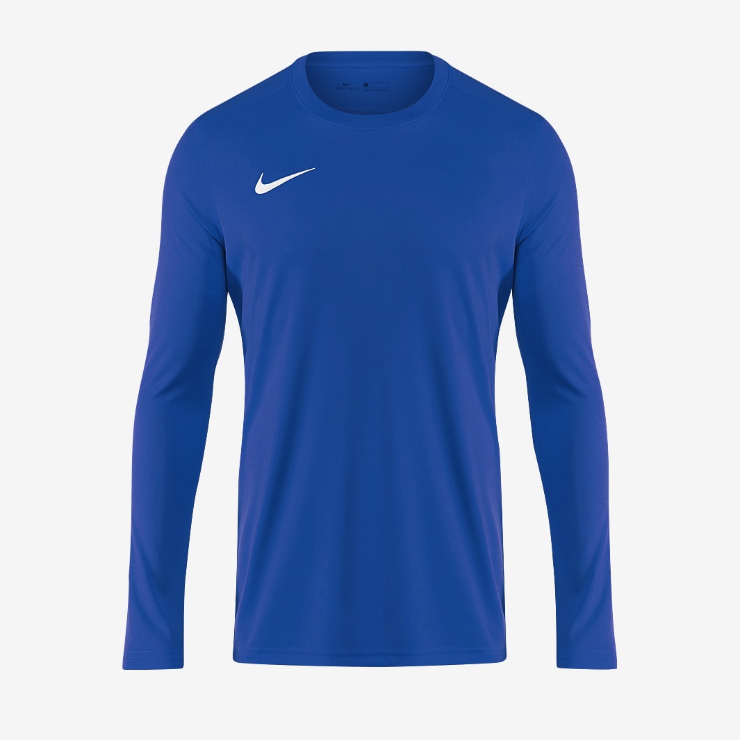 Nike Park VII Long Sleeve Football Jersey Royal Blue White Men's Teamwear