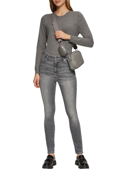 Women's Anny Super Skinny Fit High Rise Extra Slim Leg Grey Jeans