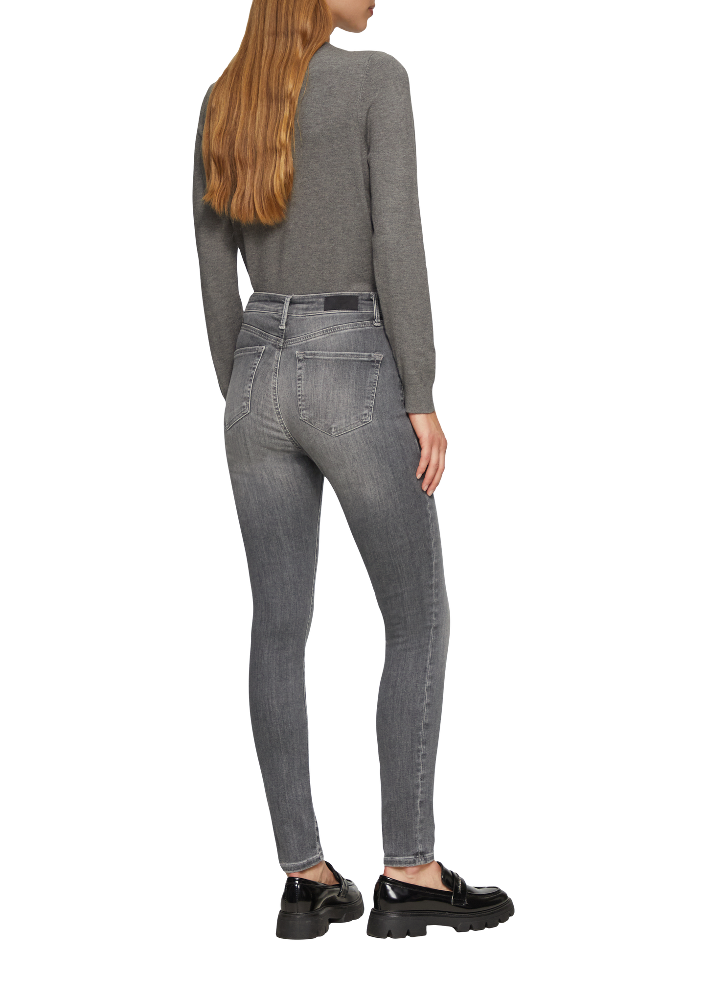 Women's Anny Super Skinny Fit High Rise Extra Slim Leg Grey Jeans
