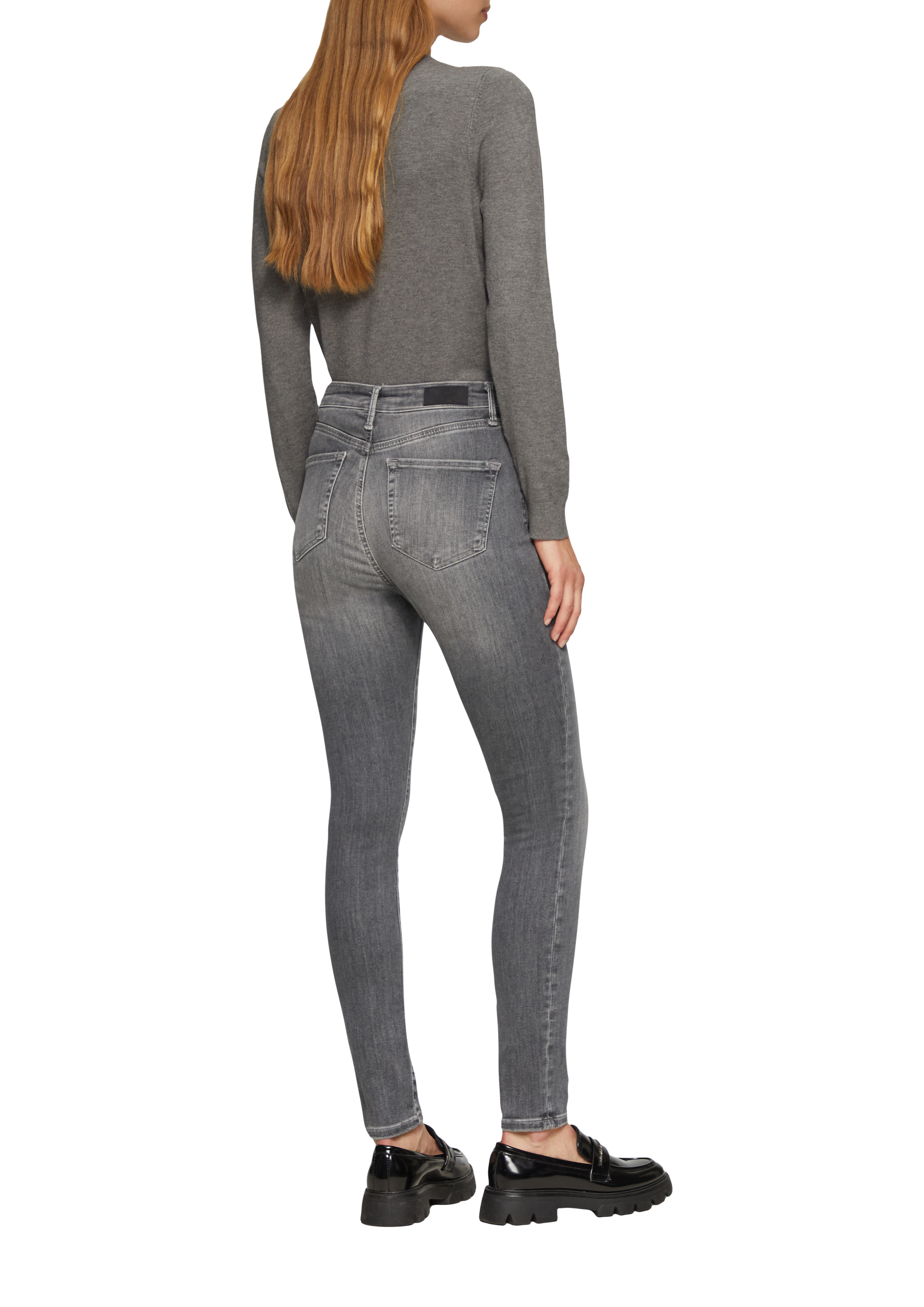 Women's Anny Super Skinny Fit High Rise Extra Slim Leg Grey Jeans