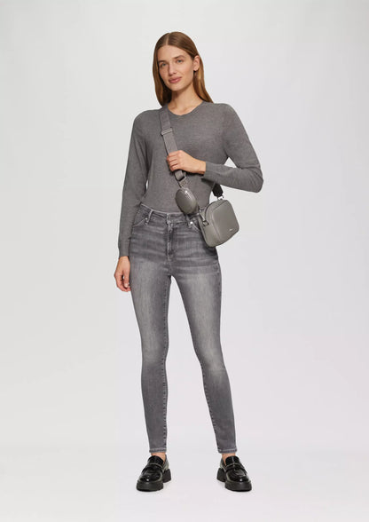 Women's Anny Super Skinny Fit High Rise Extra Slim Leg Grey Jeans