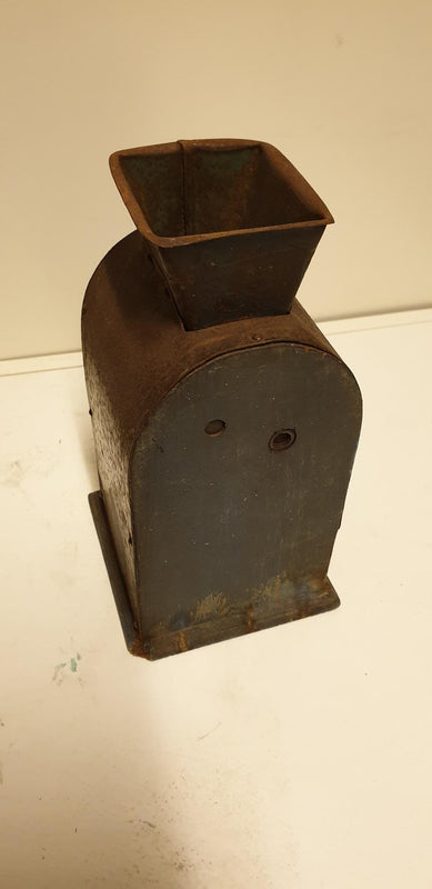 Charming Rare Vintage Hand-Crank Coffee Grinder Wooden Mill Manual Bean