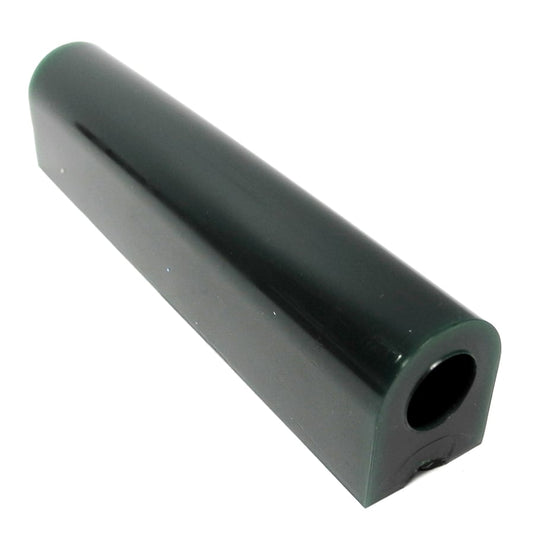Ferris A dark green cylindrical plastic component with a rounded rectangular end and a circular hole, shown on a plain white background.