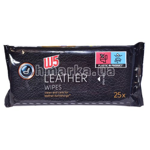 W5 Leather Wipes 25 pcs For Surface Care